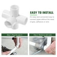 Angoily 10pcs Pipe Fitting 5-Way PVC Pipe Joint Tent Connector ...