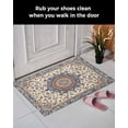 thumbnail image 2 of Vintage Boho Plush Rug Non Slip Bathroom Mat, Soft Shaggy Bath Rugs Entryway Rug 20'' x 31.5'', Multi Traditional Oriental Tribal Western Throw Floor Carpet Mat for Bathroom Shower Kitchen, 2 of 8