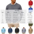thumbnail image 4 of Comfort Colors Sweatshirt Nelozsy Men's Solid Color Long Sleeve Round Neck Hoodless Sweatshirts Dark Gray S, 4 of 9