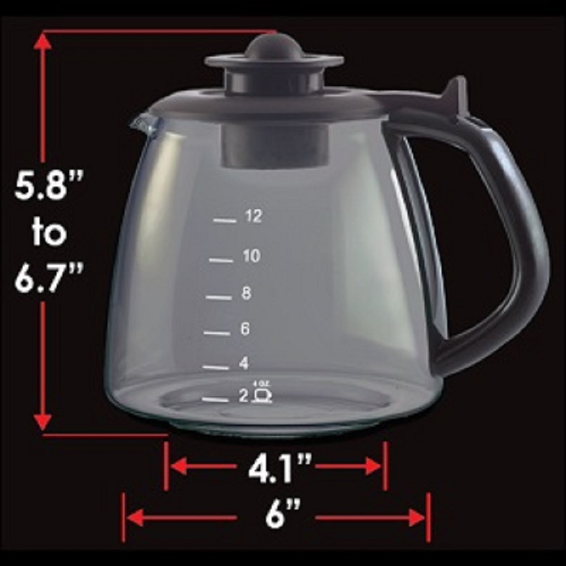Café Brew 12 Cup Replacement Coffee Carafe in Glass Material