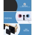 thumbnail image 3 of Wowow Solid Brass Double Handle Wall Mounted Waterfall Bathroom Faucet in Matte Black, 3 of 6