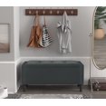 thumbnail image 1 of HMD Braylen Upholstered 42" Flip Top Storage Bench, Gunmetal, 1 of 5