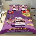 thumbnail image 1 of Torre de Pizza Conjunto de sábanas temático, trío de piezas, cómodo y amigable con la piel, diseño único, regalo de decoración para el hogar para familiares, amigos y fans,173cm *218cm, 1 of 6