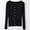 Black, variant on Lightweight Ribbed Knit Button Down Sweater Women Long Sleeve Regular Fit Layering Knitwear Jacket Navy M