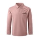 thumbnail image 3 of pstuiky Camisas para hombre de manga larga, Camisa deportiva de color liso para hombre con solapa y botones, manga larga, top/camisa con solapa camisetas de hombre xl, 3 of 5