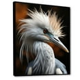 thumbnail image 2 of Designart "Taupe Creature Egret" Animals Floater Framed Canvas Wall Art, 2 of 7