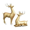 thumbnail image 1 of 2 figuras de reno para mesa, decoración navideña, animales de resina Oro, 1 of 9