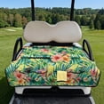 thumbnail image 2 of Yuyamidu Palm Leaves Golf Cart Seat Covers for 2 Passenger Seats Golf Cart Seat Towel Blanket with Pockets Hibiscus Club Car Accessories Keep Seats Comfortable, 2 of 8