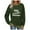 Army Green, variant on Fengactive Long Sleeve Letter Printed Shirts for Women Crew Neck Funny Lightweight Graphic Pullover Tops