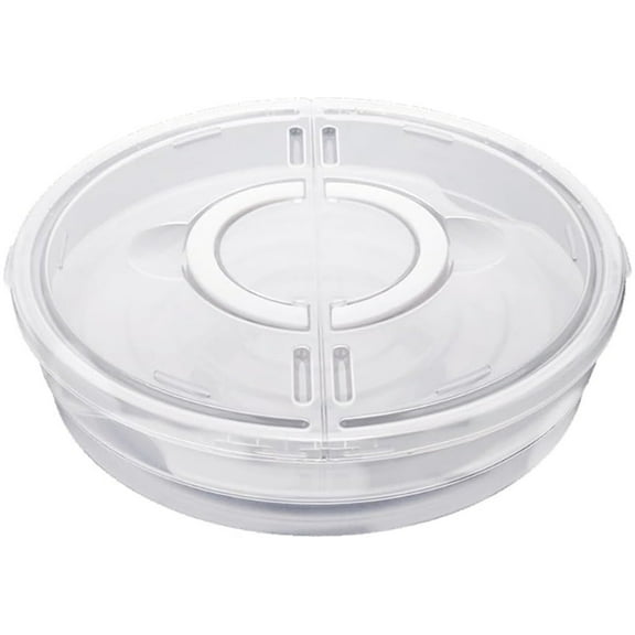 1Pack Pizza Slice Container,Round Plastic Pie Carrier with Lid and Handle,Food Storage Box,Reusable Snack Tray,Clear Portable Fruits Keeper,Keeps Pastry,Muffins,Cupcakes,Bakery Fresh
