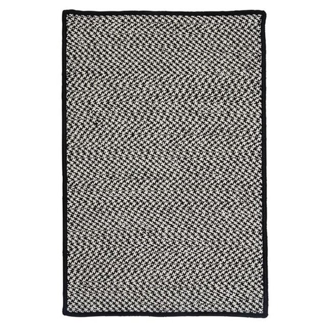 Tweed à Pied Rond en Plein Air - Noir 4'x6'