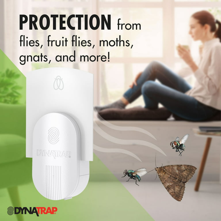 DynaTrap DOT White Indoor Fly Trap with 1 StickyTech Card - 1 Trap 