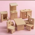 thumbnail image 5 of Ksopiavobs Wooden Classic Miniature House Furniture Wood Miniature Kitchen Set and Mini Juice Pot Cups Fake House Furniture Mini House Decoration Accessories, 5 of 6