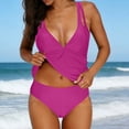 thumbnail image 4 of HBGVBA Women's 2 Piece Swimsuit,Bathing Suits for Summer,Spaghetti Strap Back Adjustable Tankini Set, 4 of 4