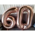 thumbnail image 2 of Decoración con números de globos para 60 cumpleaños, fiesta en oro rosa, 2 of 6