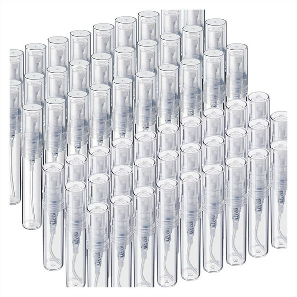 60 Piezas Mini Botella de , 3ml 5ml Mini Botella de de Plástico Transparente Botella Vacía de Contenedores de Muestra Pequeños y Vacíos
