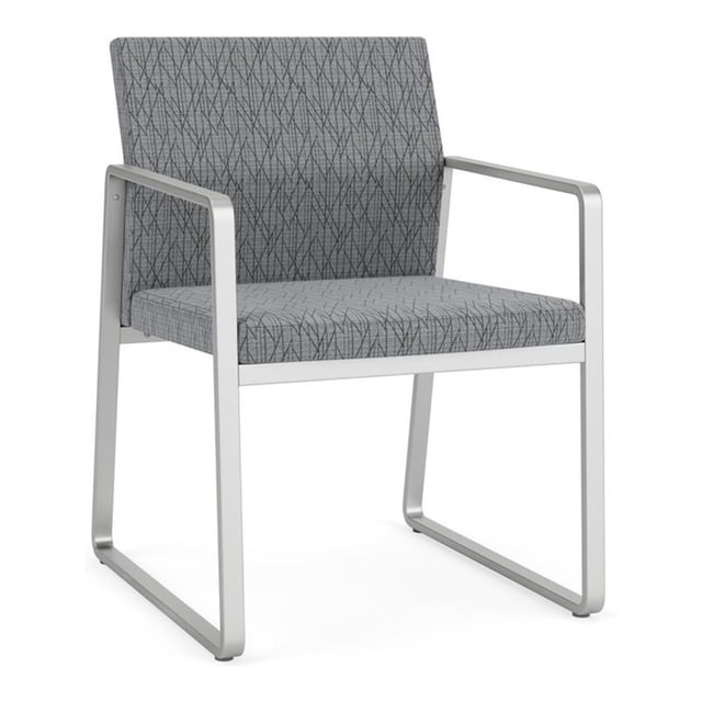 Fauteuil d'Invité pour Réception et Salle d'Attente en Soins de Santé Gansett / Acier Argenté / Gris
