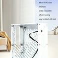 thumbnail image 3 of Mini ITX Case, 4.3L Capacity Clear Side Panel with 360 Degree Hollowed Holes Supported 2 X 2.5 Inch SSD, for Game Office, 3 of 8