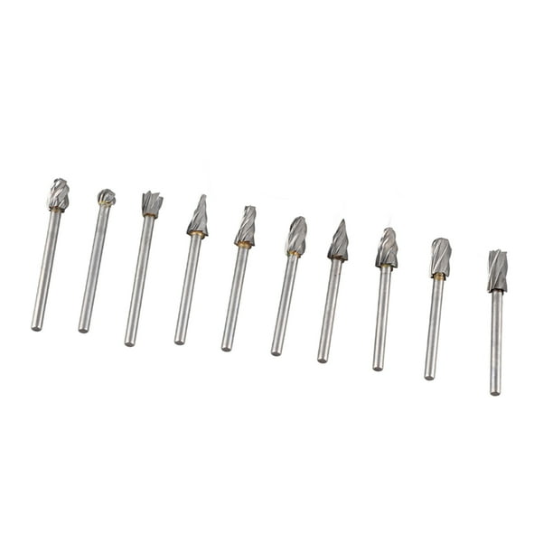 Lima Rotativa Para Metal, Cabezal De Pulido De Acero De Tungsteno, Juego De Fresas De Carburo De 10 Piezas Para Maquinaria Para Filo