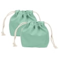 thumbnail image 1 of Uxcell 2 Pcs Bolsa de Maquillaje con Cordón, Bolsa Cosmética de Lona de 4.7" para Organizador de Artículos de Tocador de Viaje, Verde Claro, 1 of 6