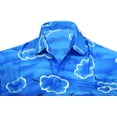 thumbnail image 4 of HAPPY BAY Men's Hawaiian Shirts Short Sleeve Button Down Shirt Mens Casual Shirts Holiday Tropical Beach Summer Party Shirts for Men Funny 3XL Sunset Palm, Blue, 4 of 7