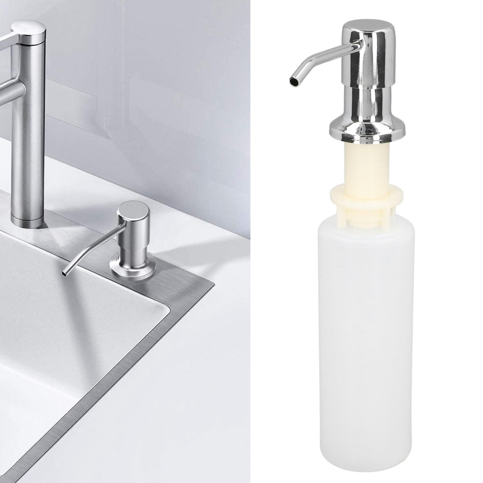 BIMZUC 300 ml 304 Stainless‑Steel Sink Soap & Lotion Pump Dispenser – Chrome Finish, 360° Rotating Head, Easy‑Fill, Large Capacity