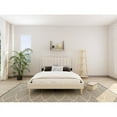 thumbnail image 3 of Tslinn Low Profile Upholstered Platform Bed,Queen Beds With Beige(Linen), 3 of 5