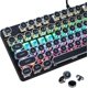 thumbnail image 1 of Teclado mecánico para juegos Estilo de máquina de escribir con Rgb Led Rainbow oso de fresa  Electrónica, 1 of 4