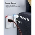 thumbnail image 4 of DEWENWILS 25 FT Flat Plug Extension Cord, 16/3 Awg Grounded Power Cable, 3 Outlets Power Strip for Indoor Use, SPT-3 Cord, Black, 4 of 6