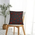 thumbnail image 5 of Pofeuu Red Ladybugs On Dark Background Print Double-sided plush pillowcase Square Throw Pillow Covers Pillows Cover for Living Room Bedroom Sofa Couch Cushion Cover（No pillow core）-24"x24", 5 of 7