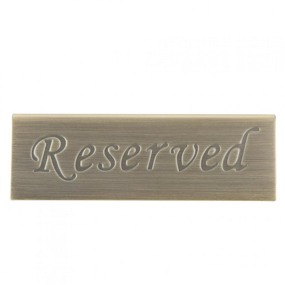 Stainless Steel Double Side Food Service Reserved Table Sign for Restaurant Bar Pub Reusable
