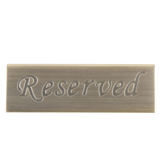 Stainless Steel Double Side Food Service Reserved Table Sign for Restaurant Bar Pub
