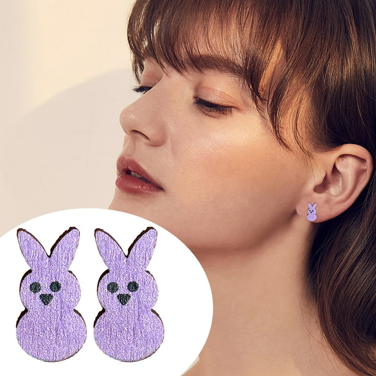 Filled Small Hoop Earrings Easter Spring And Summer Children And