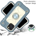 thumbnail image 2 of KOMI 12 Pro Max Étui de Protection, Silicone Antichoc Double Couche Support Anneau Armure Compatible avec iPhone 12 Pro Max Marine, 2 of 5