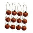 thumbnail image 4 of GROWTH TANK 12x Artificial Velvet Pumpkins Decorative Home Mini Holiday Fall Decorations With Lanyard, 4 of 9