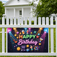 thumbnail image 6 of Neon Design Birthday Party Banner Guitar Music Event Banner for Birthday Celebration Party Decoration Photo Background, 6 of 9