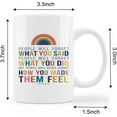 thumbnail image 5 of People Will Forget What You Said Maya Angelou Quote Rainbow Ceramic Mug-11oz Coffee Milk Tea Mug Cup with Handle,Inspirational and Motivational Gifts, 5 of 5