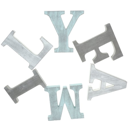 WHAMVOX Grey Wooden Letters for Wall Decor Synthetic Material Fine Craftsmanship for Home Decoration 70.5x1.5 inches