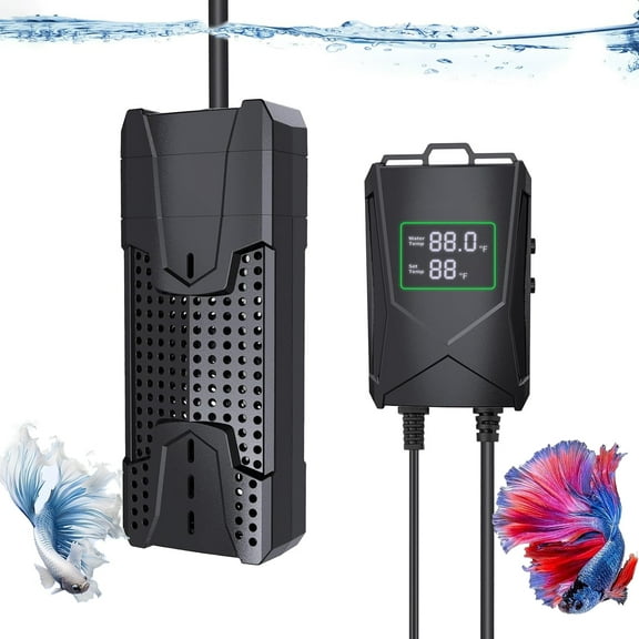 Tawatiler Aquarium Heater 300W for 20-80 Gal, Fish Tank Heater with Intelligent Leaving Water Automatica Stop Heating and Overheating Protection, for Freshwater & Saltwater