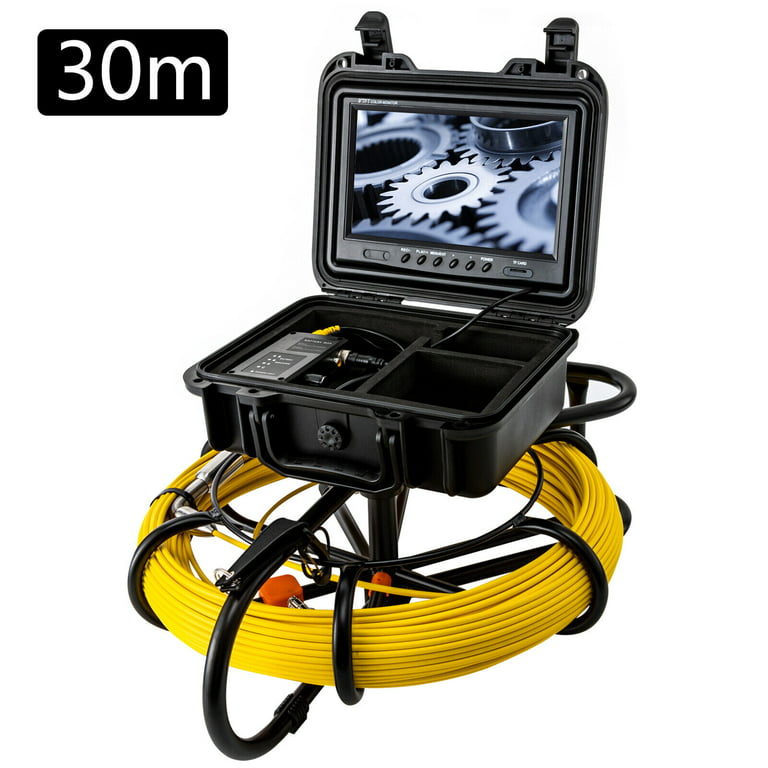 7 Sewer Inspection Camera 30M LCD Drain Inspection System Industrial  Endoscope