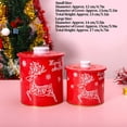 thumbnail image 2 of Christmas Candy Tin, 2pcs Christmas Tin Gift Box, Cookie Tins with Lids for Gift Giving, Round Cookie Candy Storage Containers Tin Holders Box Set with Cover, 2 of 8