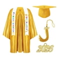 thumbnail image 1 of Odeerbi 1-10 Años Niños Niñas Vestido de Graduación Conjunto Color Sólido Vestido de Manga Larga Con Estoro, Gorra Y Bornilla Traje de 3 Piezas, 1 of 5
