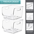 thumbnail image 4 of Sorbus Clear Stackable Square Storage Bins, Medium Open-Front Acrylic Pantry Organizers, 2 Pack, 4 of 7