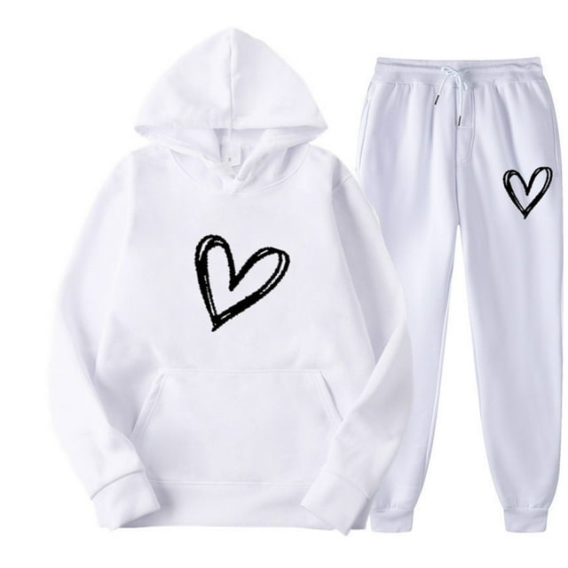 SHIXIAOO Sweat à Capuche Décontracté à la Mode pour Automne et Hiver Unisexe Doublure Douce Design Cœur pour Usage Quotidien et Coupe Décontractée Options Assorties Sweat à Capuche Sportif pour Femmes Fermeture Éclair Complète