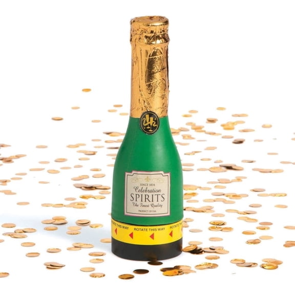 Fun Express Mini Champagne Confetti Party Poppers New Year's Eve 12 Count 6.5 Inch