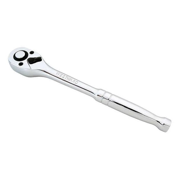 Westward Hand Ratchet, 10 in, Chrome, 1/2 in 4YP75