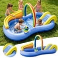 thumbnail image 2 of Inflatable Children's Pool for Backyard Easy Setup with Built In and Gentle Water Depth for Toddlers and Kids, 2 of 6
