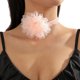thumbnail image 4 of Ribbon Velvets Mesh Flower Necklaces Flannelette Necklet Delicate Neck Chain--Ribbon-Product code 55936 Velvet tape, 4 of 5