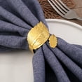 thumbnail image 4 of sunsanly Maple Leaf Napkin Rings Gold Silver Alloy Open Napkin Holders Smooth Burr-Free Napkin Buckles for Wedding Dinner Party DIY Decoration, 4 of 8