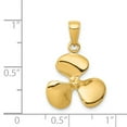 thumbnail image 5 of Real 14kt Yellow Gold Polished 3-D Propeller Pendant; for Adults and Teens; for Women and Men, 5 of 5
